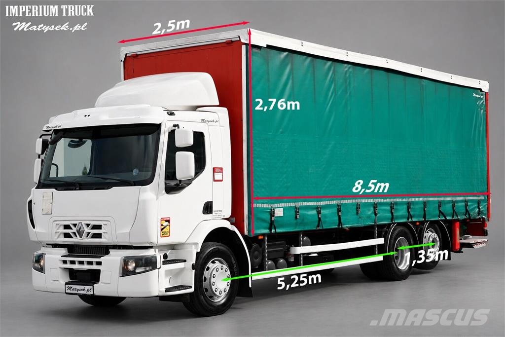 Renault D 26 WIDE / 6x2 / FIRANKA - 8,5 M / SOLÓWKA / WIND Camion cu prelata