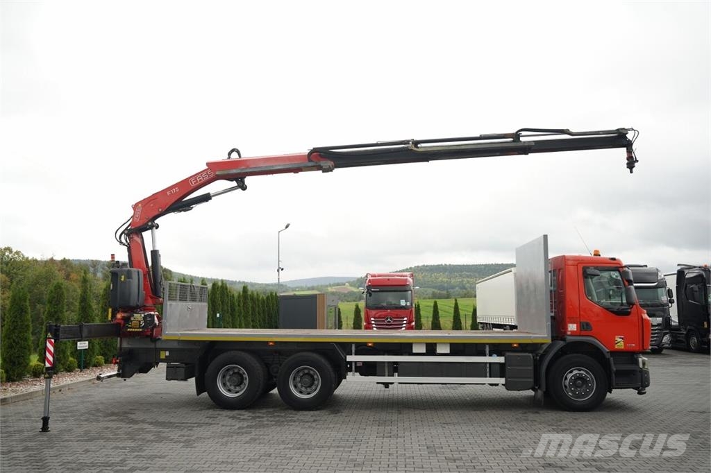 Renault KERAX LANDER 370 DXI / 6x4 / PLATFORMA - 7,1 M + H Camion porte engin
