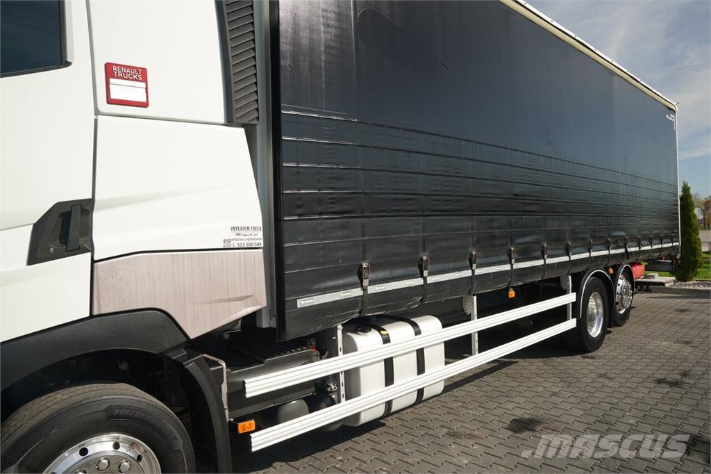 Renault T 440 / 6x2 / FIRANKA - 9,5 M / SOLÓWKA / WINDA DH Lastbil - Gardin