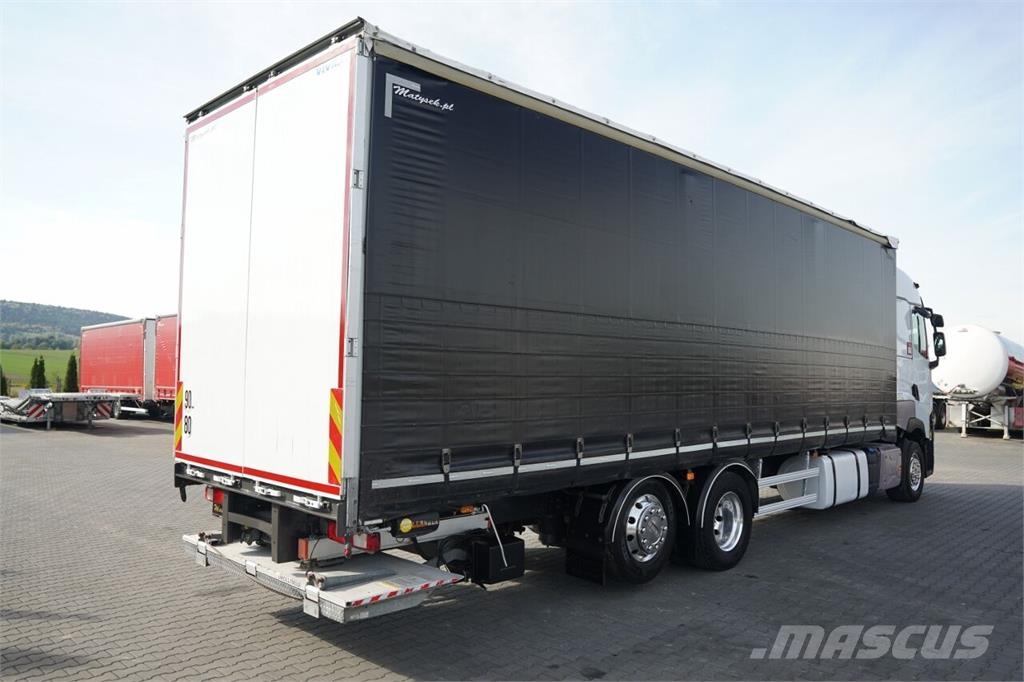 Renault T 440 / 6x2 / FIRANKA - 9,5 M / SOLÓWKA / WINDA DH Lastbil - Gardin