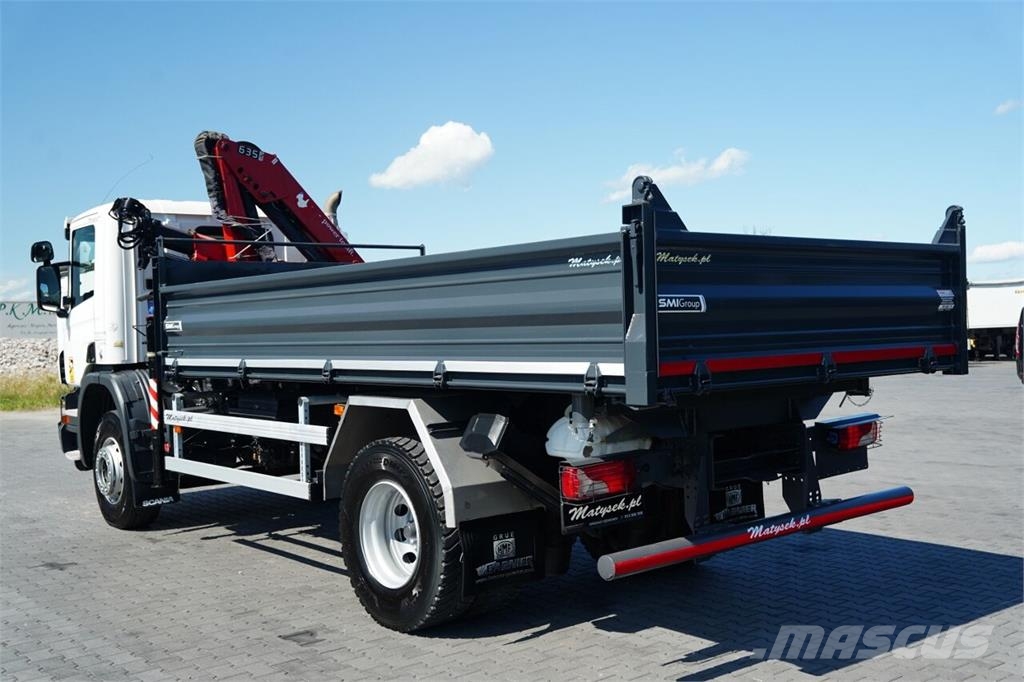 Scania P 280 / 4X2 / WYWROTKA + HDS HMF 635 K2 / STEROWAN Camiones bañeras basculantes o volquetes