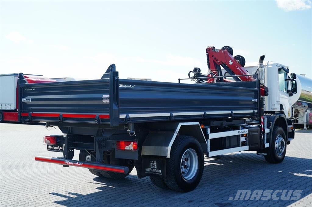 Scania P 280 / 4X2 / WYWROTKA + HDS HMF 635 K2 / STEROWAN Camiones bañeras basculantes o volquetes
