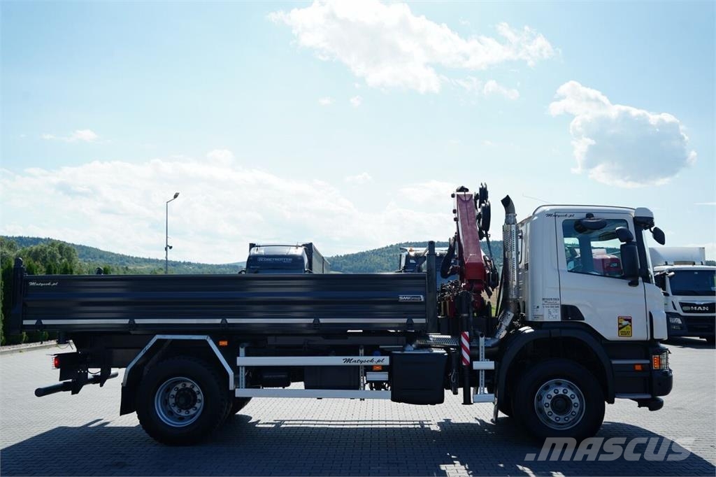Scania P 280 / 4X2 / WYWROTKA + HDS HMF 635 K2 / STEROWAN Camiones bañeras basculantes o volquetes