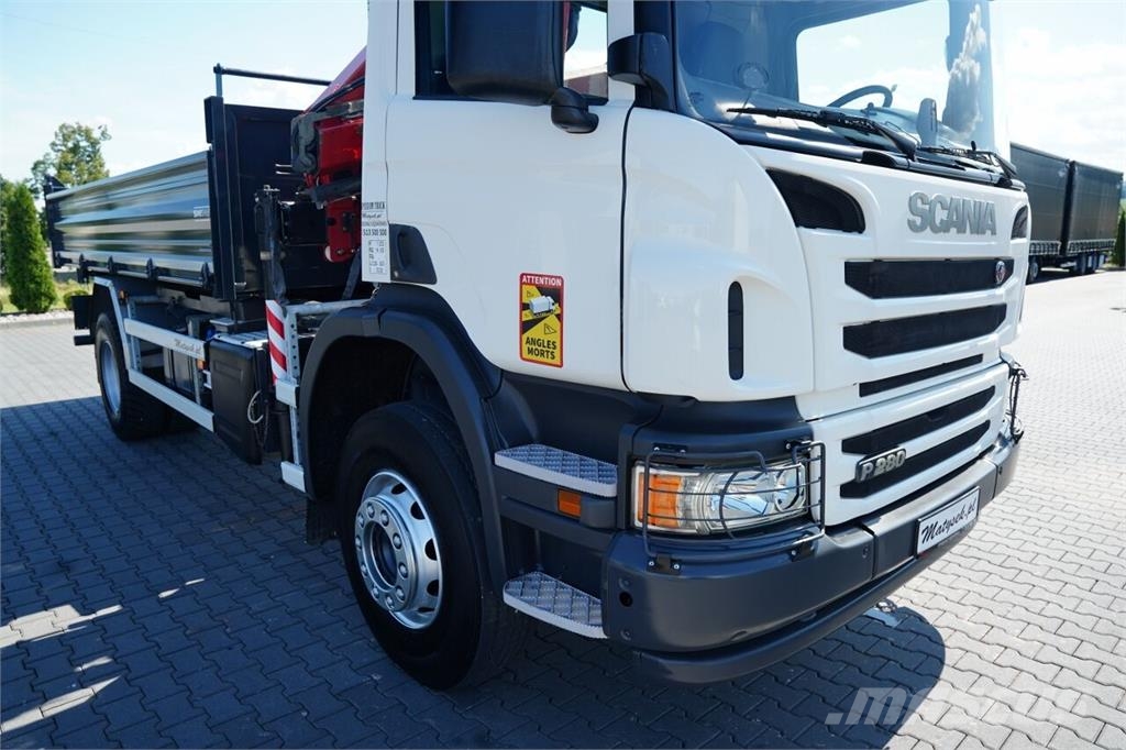 Scania P 280 / 4X2 / WYWROTKA + HDS HMF 635 K2 / STEROWAN Camiones bañeras basculantes o volquetes