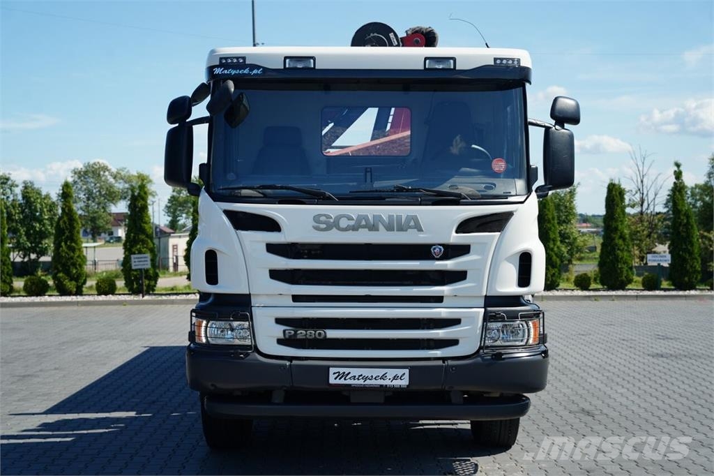 Scania P 280 / 4X2 / WYWROTKA + HDS HMF 635 K2 / STEROWAN Camiones bañeras basculantes o volquetes