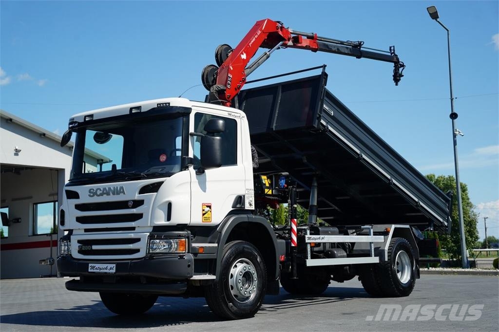 Scania P 280 / 4X2 / WYWROTKA + HDS HMF 635 K2 / STEROWAN Camiones bañeras basculantes o volquetes