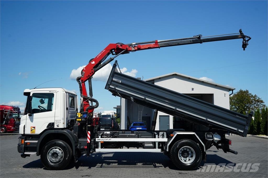 Scania P 280 / 4X2 / WYWROTKA + HDS HMF 635 K2 / STEROWAN Camiones bañeras basculantes o volquetes