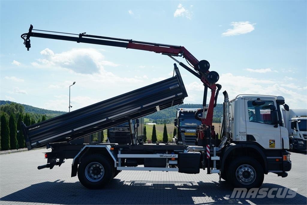 Scania P 280 / 4X2 / WYWROTKA + HDS HMF 635 K2 / STEROWAN Camiones bañeras basculantes o volquetes