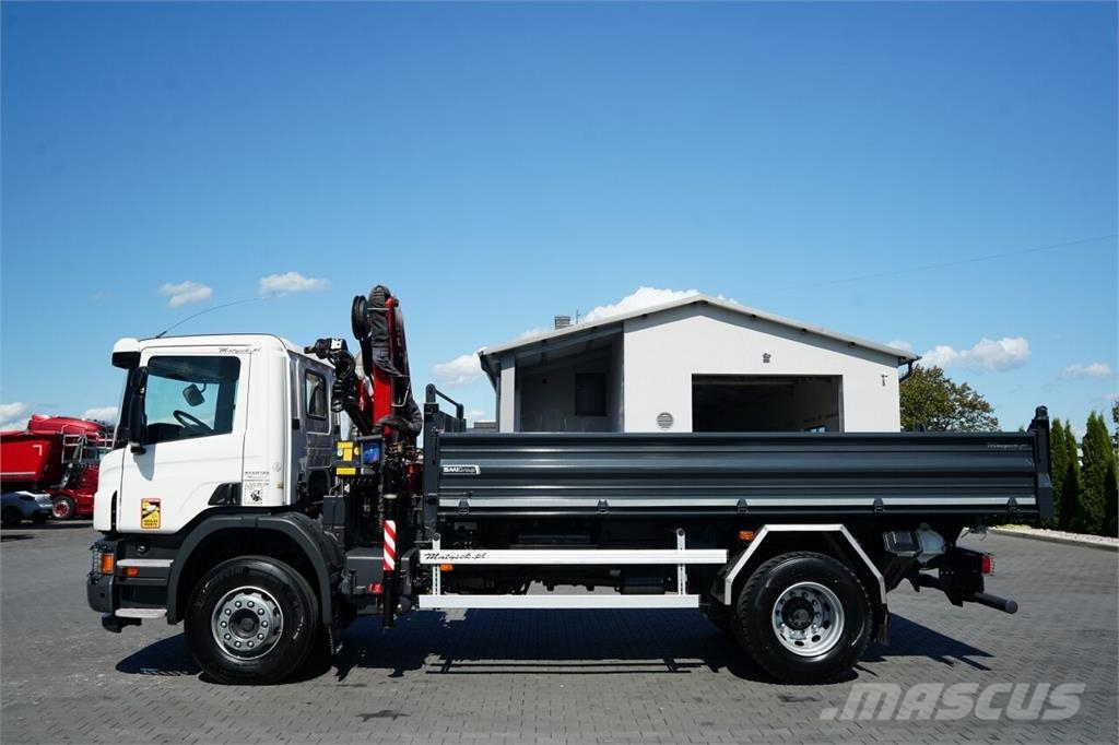 Scania P 280 / 4X2 / WYWROTKA + HDS HMF 635 K2 / STEROWAN Camiones bañeras basculantes o volquetes