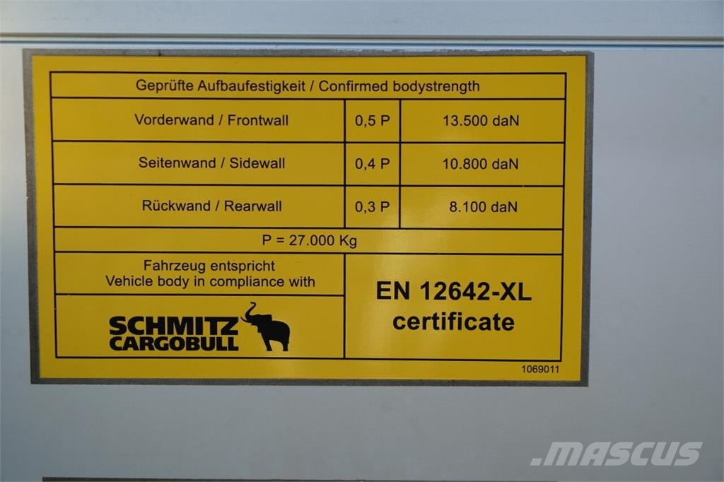 Schmitz Cargobull / FIRANKA / MEGA / OŚ PODNOSZONA / DACH PODNOSZONY Tentpoolhaagised