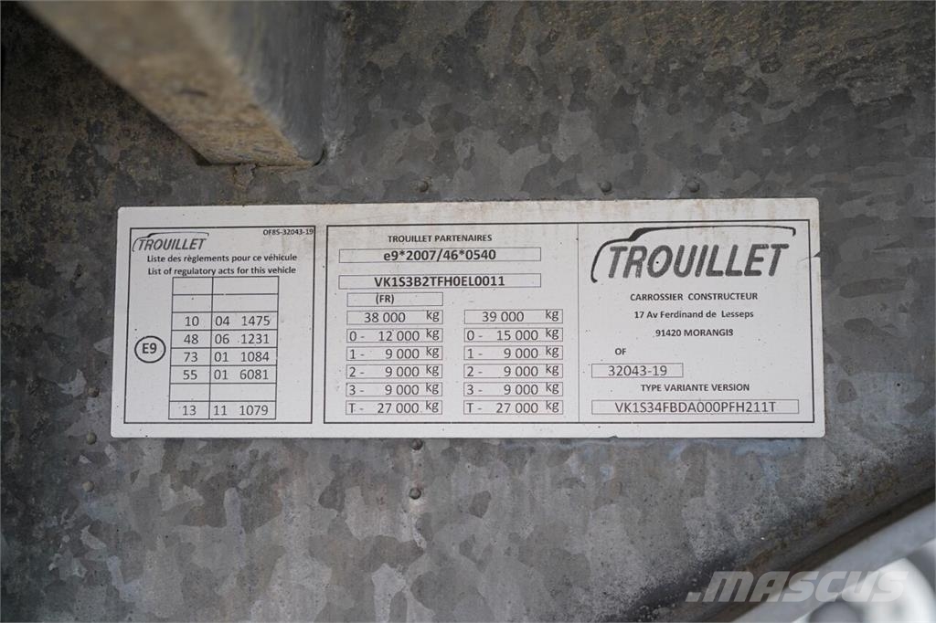 Trouillet Semirremolques con carrocería de caja