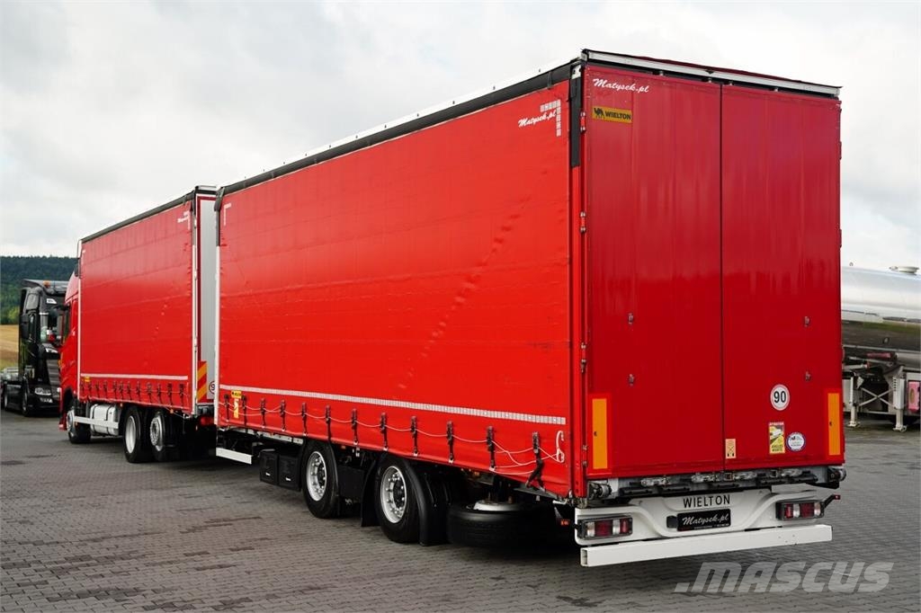 Volvo FH 460 / ZESTAW TANDEM / 120 M3 / PRZEJAZDOWY / I- 커튼사이더 트럭