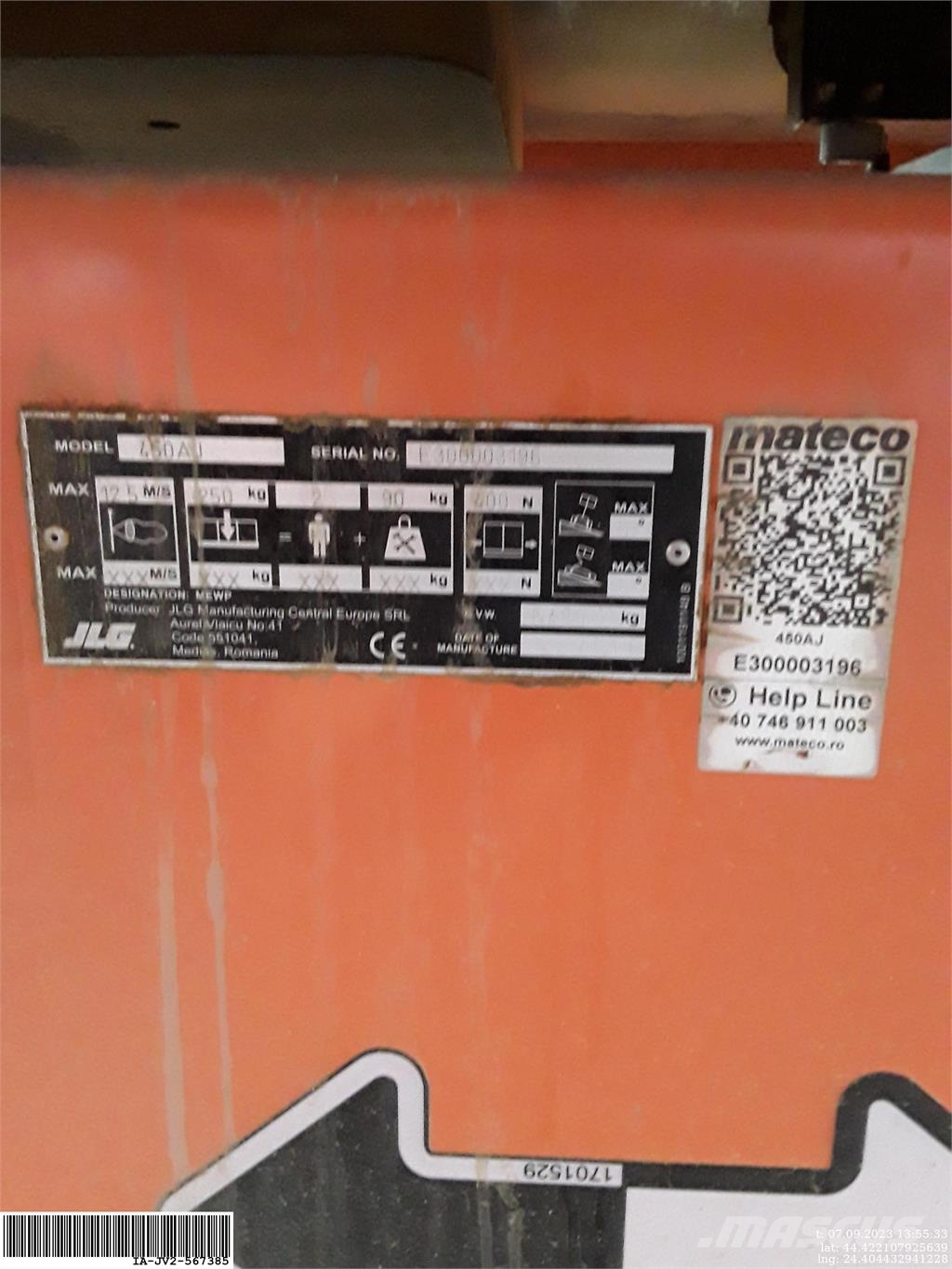 JLG 450AJ Körüklü personel platformları
