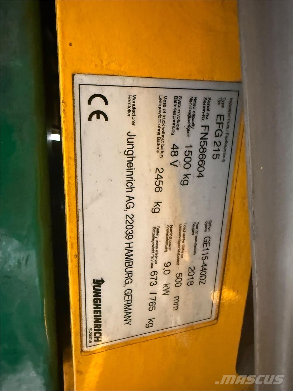 Jungheinrich EFG 215 Electric forklifts