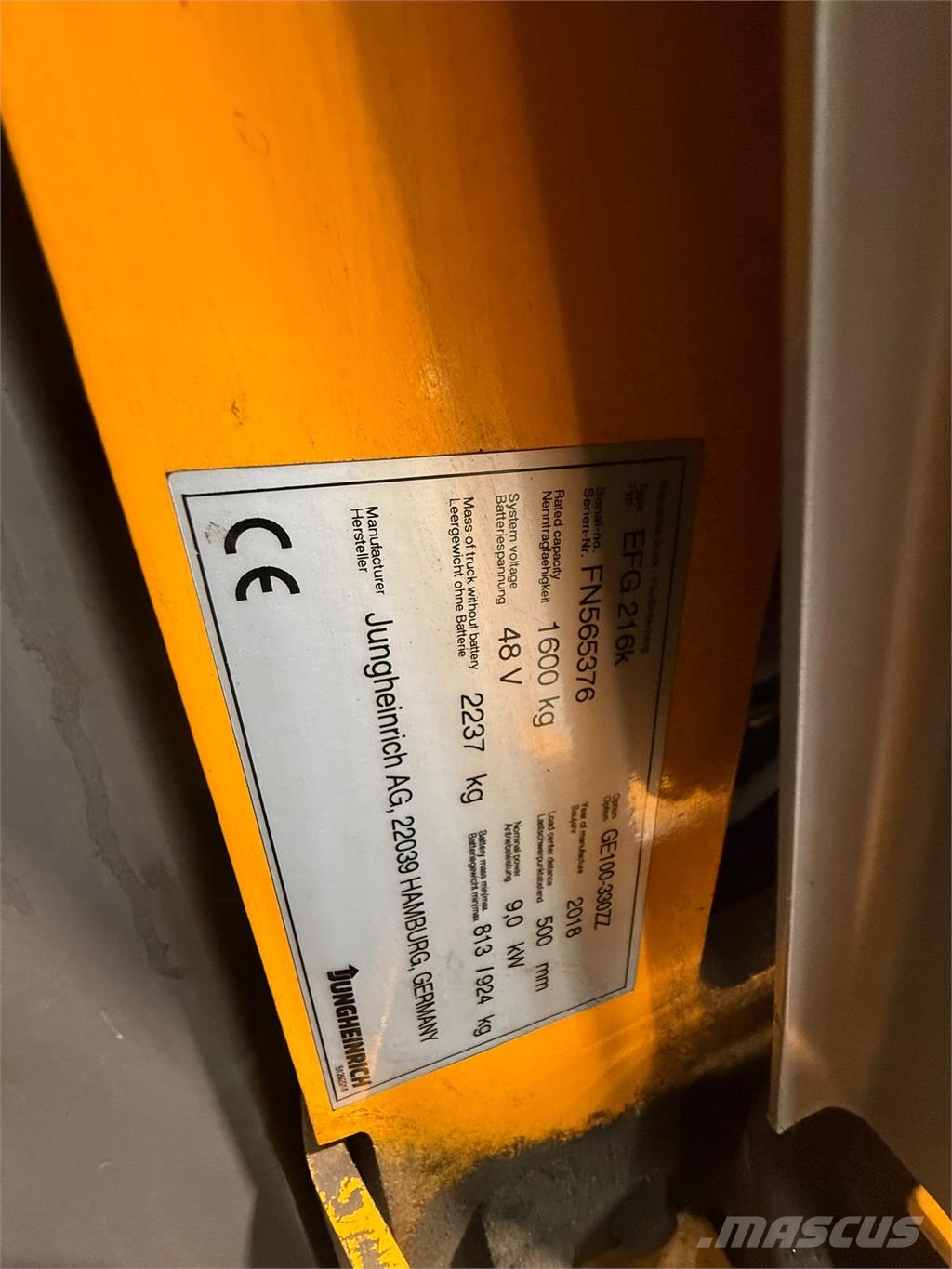 Jungheinrich EFG 216K Electric forklifts