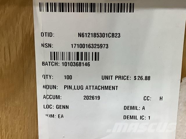 (100) Lug Attachment Pins & (1 454) Ejector Forwar Other components