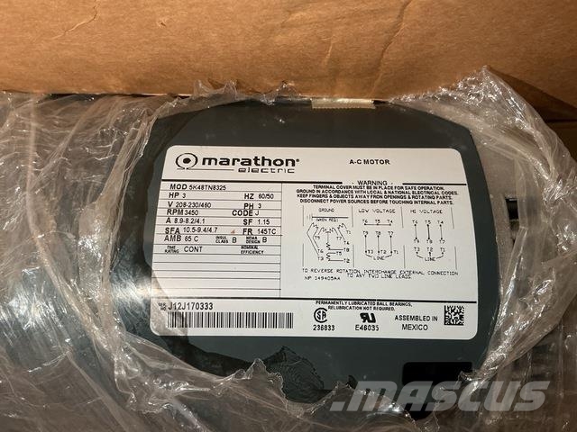 (2) Marathon Electric 5K48TN8325 Motors Other components