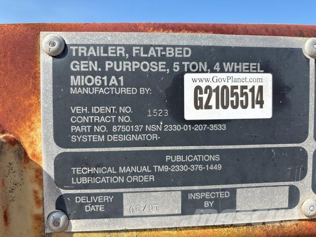 2007 MIO61A1 Flatbed Trailer Madelhaagised