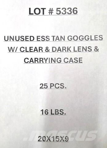 (25) Unused ESS Tan Goggle Kits Ostalo za građevinarstvo