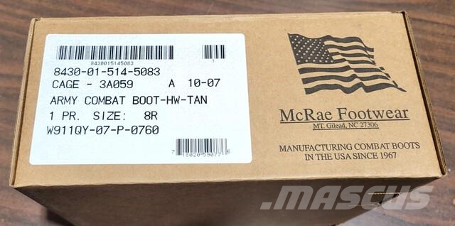 (36) Unused Army Tan Hot Weather Boots Size 8R Banden, wielen en velgen