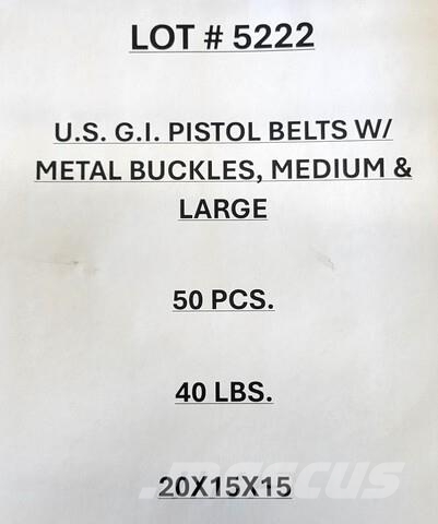  (50) Vintage U.S. G.I. OD Pistol Belts w/ Metal Bu Строителство - Други
