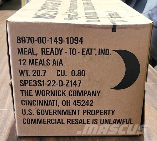 (8) Cases of Genuine U.S. G.I. Military MRE'S (Mea 건설 장비 - 기타