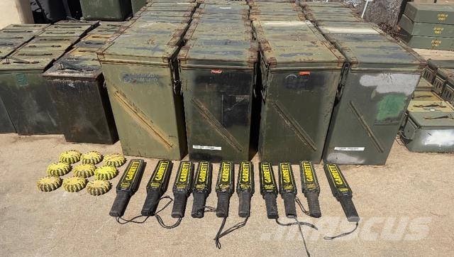  (81) Ammo Cans (10) Garrett Metal Detectors & (9) Būvniecība- Citi
