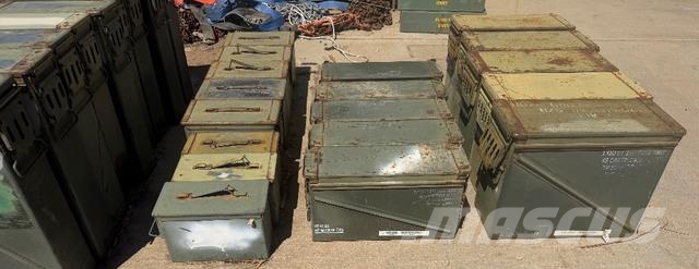  (81) Ammo Cans (10) Garrett Metal Detectors & (9) Būvniecība- Citi