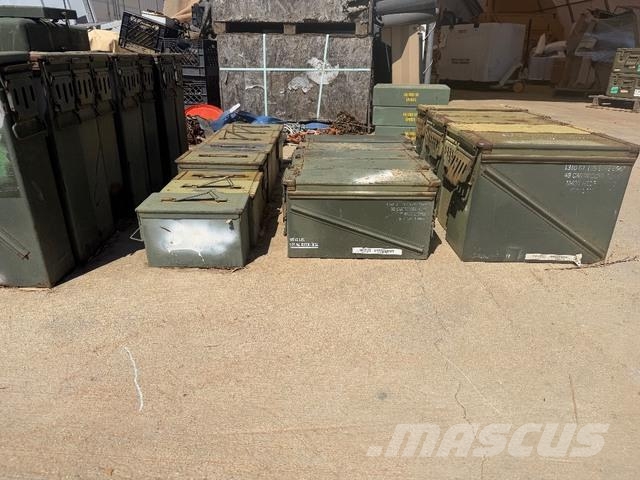  (81) Ammo Cans (10) Garrett Metal Detectors & (9) Būvniecība- Citi