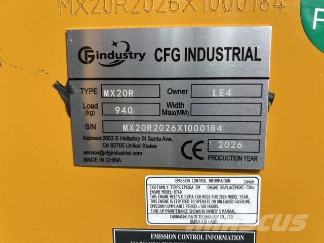 CFG MX20R Гусеничні екскаватори