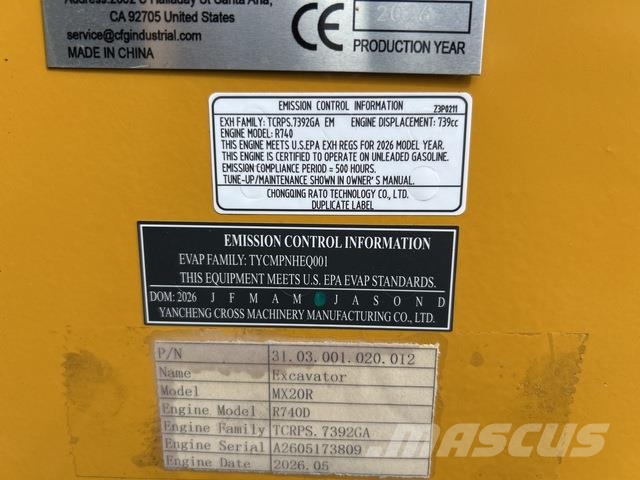 CFG MX20R Гусеничні екскаватори