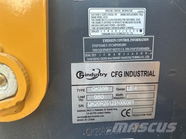 CFG QK20R Roomikekskavaatorid