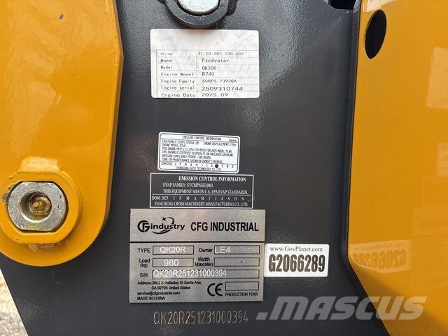 CFG QK20R Roomikekskavaatorid