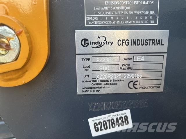 CFG XZ20R Kāpurķēžu ekskavatori