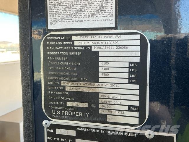 Chevrolet Express G3500 패널 화물차