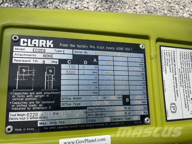 Clark ECG25 전동 지게차