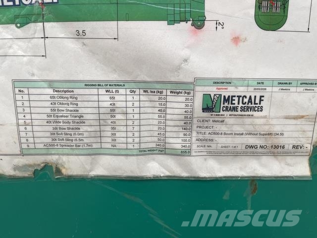 Demag AC500 Boom Removal Kit Ostali kranovi