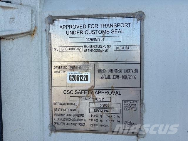 DFC-40HS-02 Shipping Container Sonstige Baumaschinen