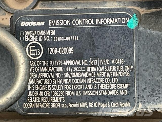 Doosan DX140LCR-7 Excavadoras de cadenas