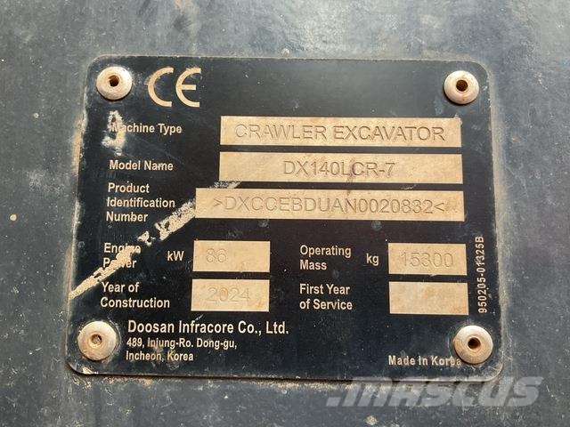 Doosan DX140LCR-7 Excavadoras de cadenas