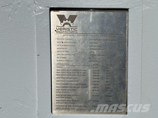 Drilling Rig - IDS 154 3 000 HP Complete w/Backyar Perforadoras de superficie