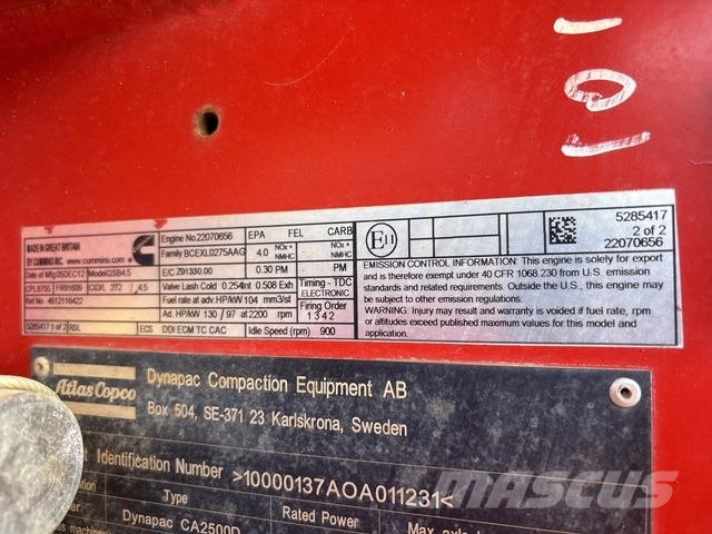 Dynapac CA2500D Single drum rollers