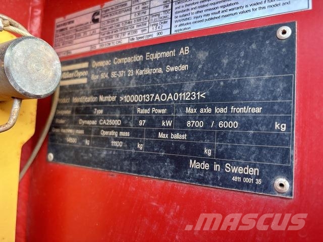 Dynapac CA2500D Single drum rollers