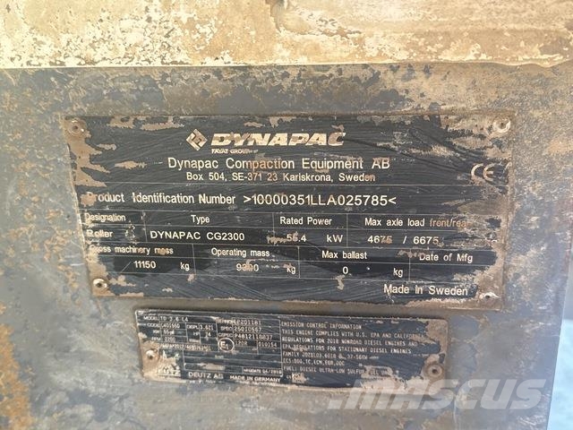 Dynapac CG2300 Rodillos de doble tambor