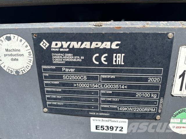 Dynapac Sd2500cs Asfaltni finišeri
