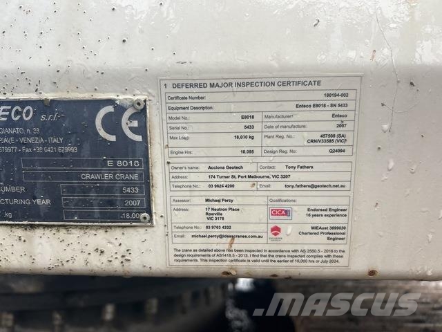 Enteco 8018 رافعات مجنزرة