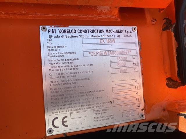 Fiat-Kobelco EX165W Wielgraafmachines