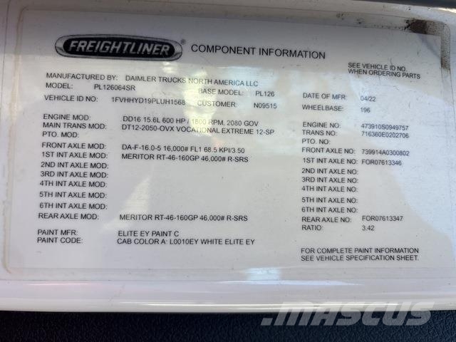 Freightliner Cascadia 126 Sora- ja kippiautot