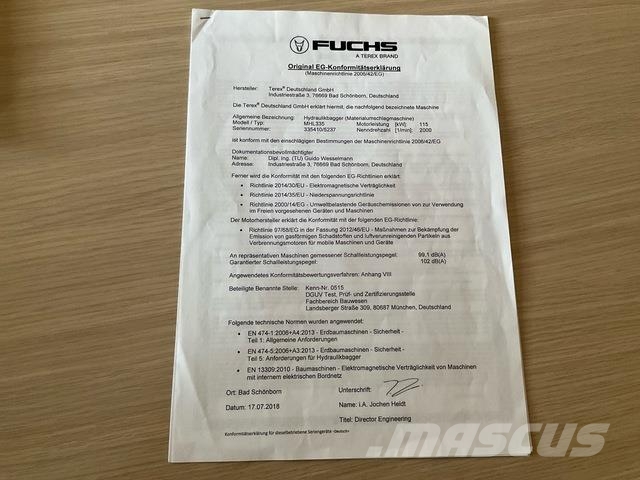 Fuchs MHL335 Stroje pre manipuláciu s odpadom