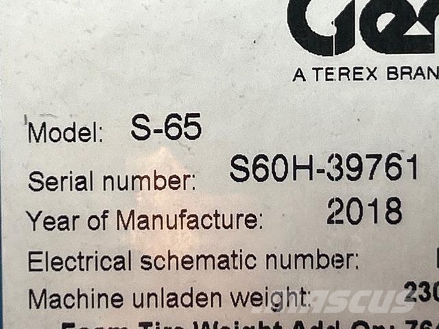 Genie S-65 Teleskopske podizne platforme